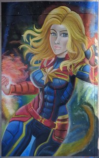 Chalk festival Captain Marvel
