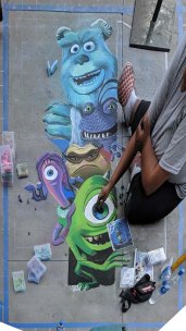 Chalk festival Monsters Inc 10
