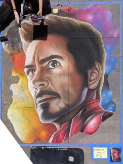 Chalk festival Tony Stark
