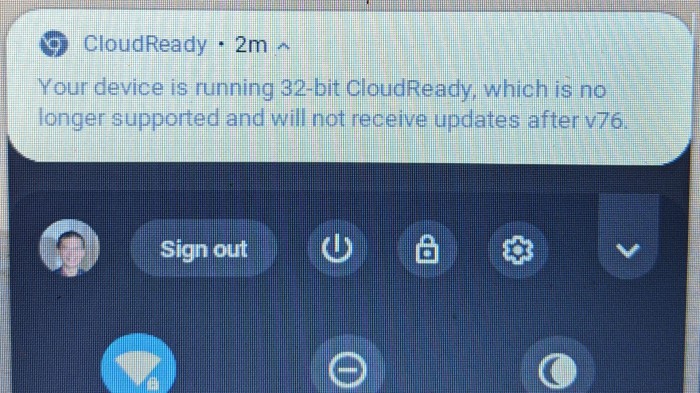 CloudReady 32-bit EOL
